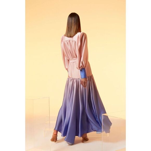 NWT Gigii’s Serenity Pink & Purple Button Front Maxi Dress Size Small MSRP $523 - Picture 9 of 9